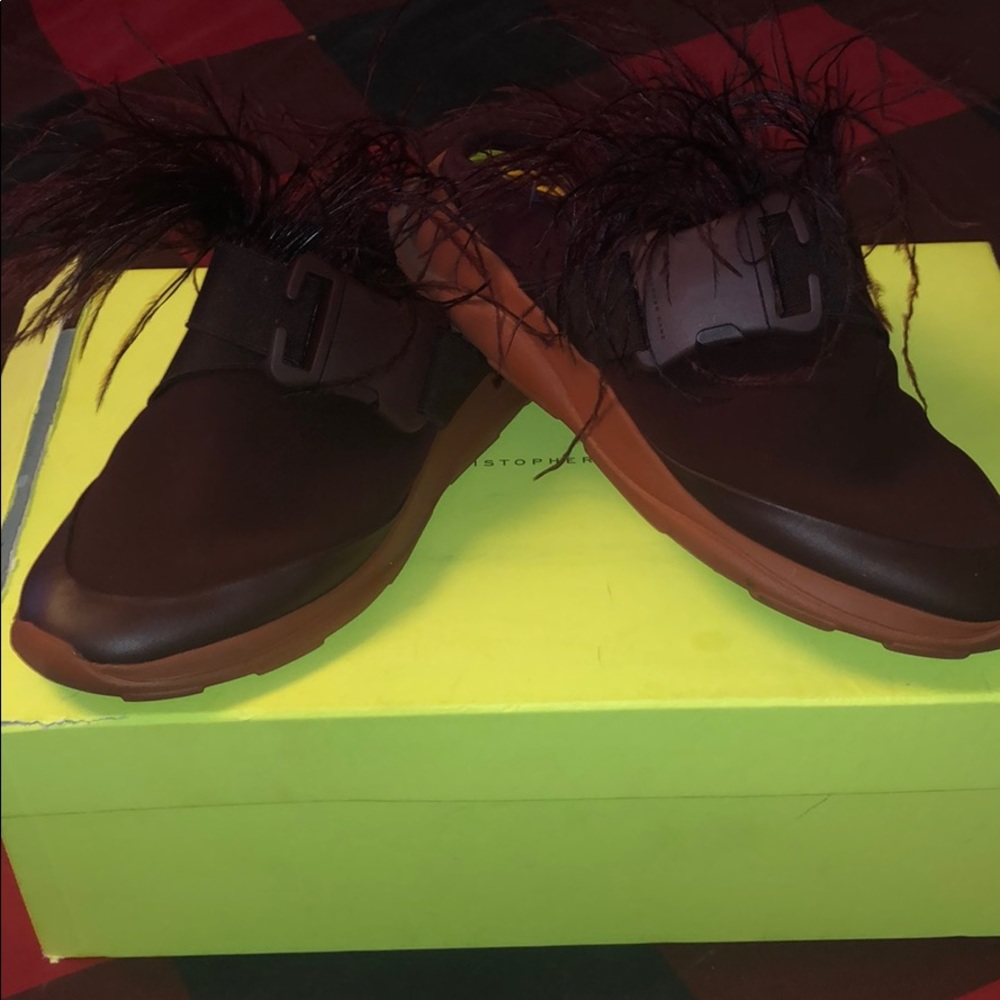 Christopher Kane fur sneaker slides